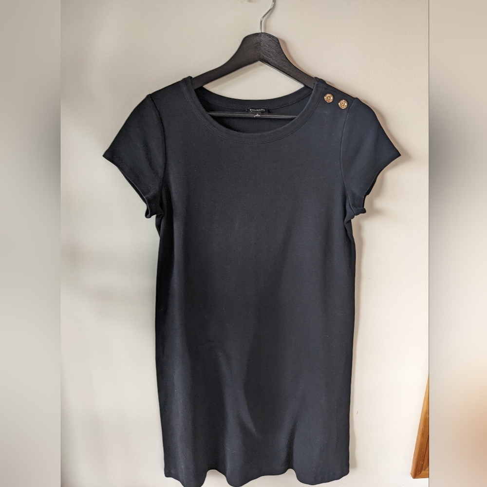 Talbots Black Short Sleeve Dress